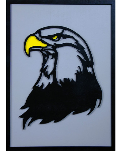 Dřevěný barevný obraz - Orel
