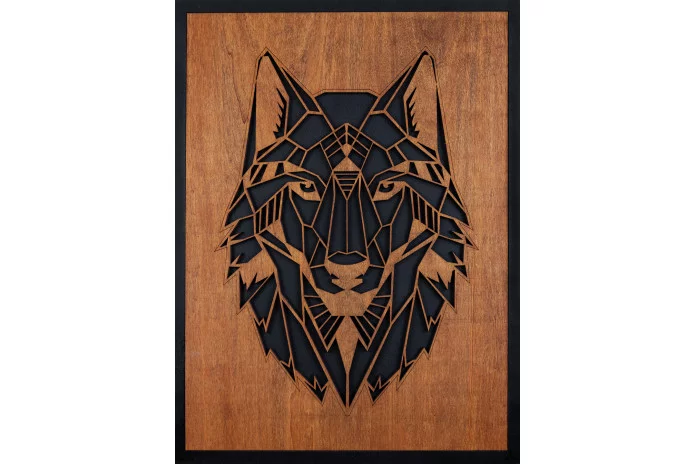Dřevěný obraz - Vlk