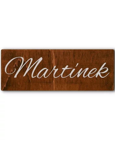 Dřevěná dekorace do dětského pokoje - Cedulka se jménem (57x21cm)