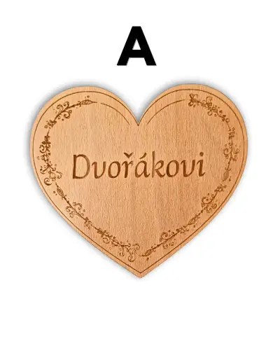 Dřevěné jmenovky na dveře