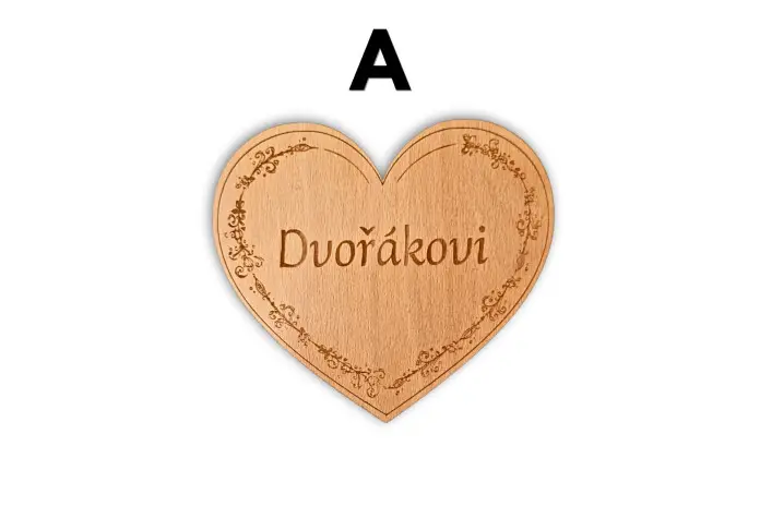 Dřevěné jmenovky na dveře