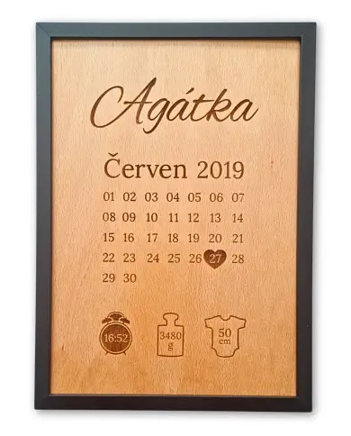 Dárek pro miminko - Údaje o narozeném miminku