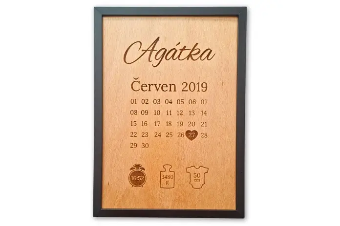 Dárek pro miminko - Údaje o narozeném miminku