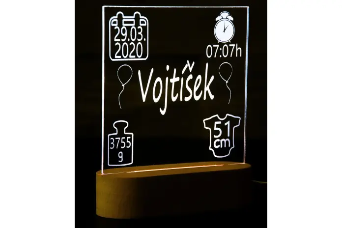 Lampička - Údaje o narozeném miminku