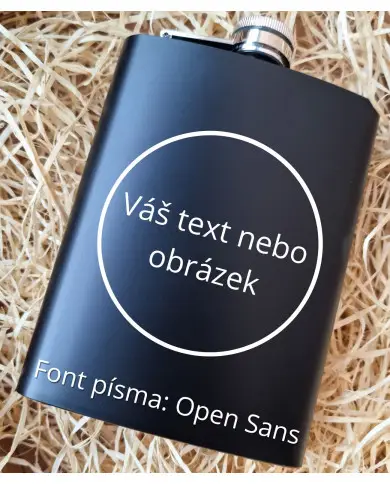 Placatka černá 240 ml - Text / Obrázek