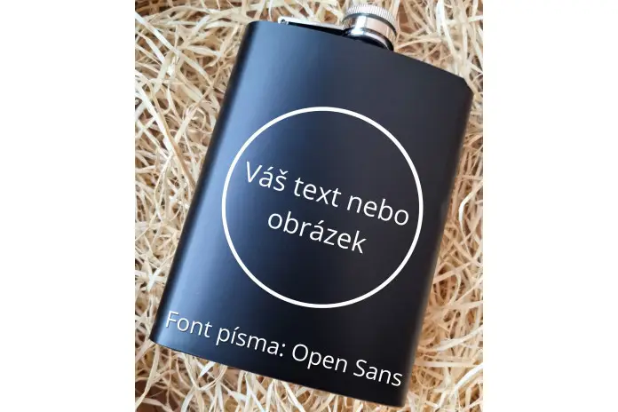 Placatka černá 240 ml - Text / Obrázek